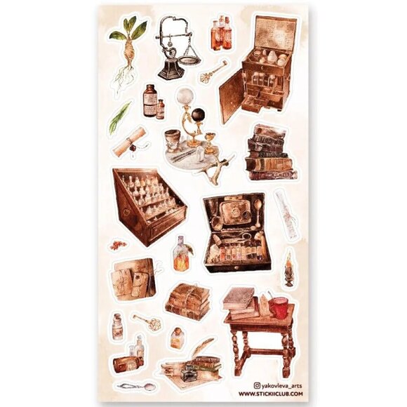 3 for $15 - Shoppe of Wonders - 1 Vintage Sticker‎ Sheet for Scrapbook - NEW - Picture 1 of 3
